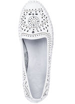 Andrea Conti Mokassin-Slipper aus Rind-Nappaleder WEISS