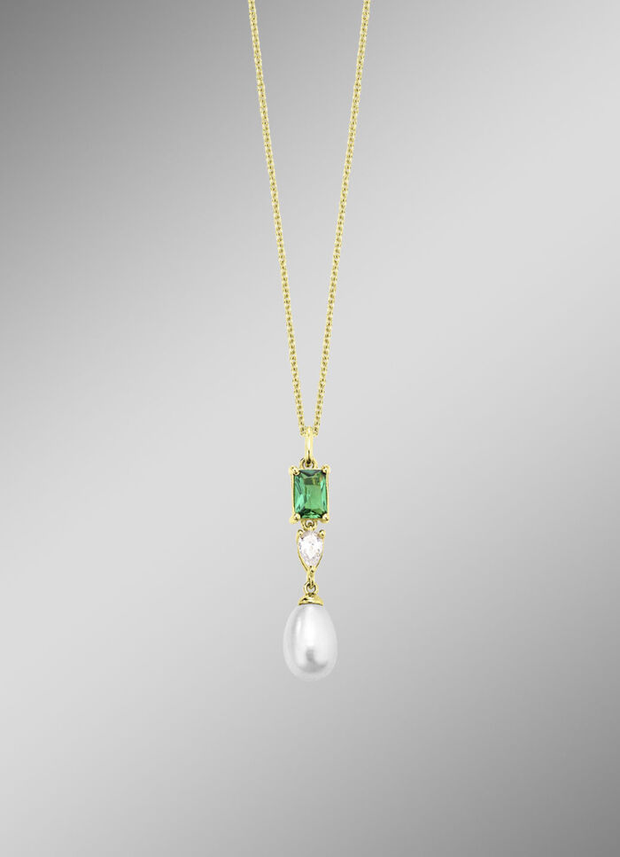 Zarte Raffinesse – Anhänger mit Perle und Kristallglanz 