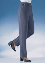 Hose in Schlupfform in 10 Farben RAUCHBLAU MEL.