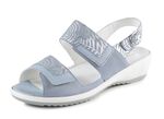 Waldl&auml;ufer Sandale aus Nappa- und Nubukleder HELLBLAU-SILBER