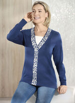 Pullover in sehr weicher Qualität mit Modal JEANSBLAU-ECRU