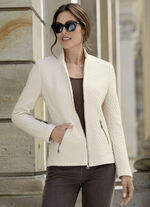 Jacke mit Schulterpolstern CREME