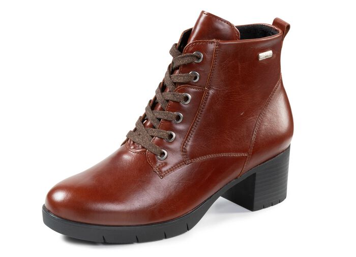 Waldl&auml;ufer, atmungsaktive Damen-Stiefeletten, Weite H, mit herausnehmbarem Fu&szlig;bett BRAUN