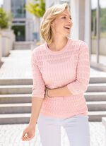 Pullover in zartem Mustermix ROSÉ