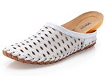 Gemini, sommerlicher Damen-Sabot, Weite G, mit herausnehmbarem Fu&szlig;bett WEISS