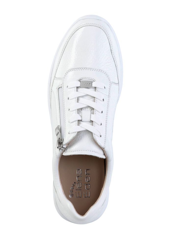 ELENA EDEN, komfortable Damen-Sneaker, Weite G, mit herausnehmbarem Fu&szlig;bett WEISS