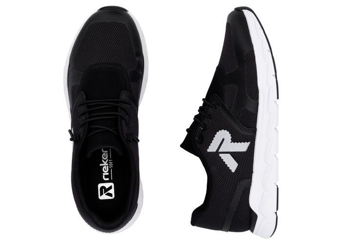 Rieker Sneaker aus teilweise beschichtetem Meshmaterial SCHWARZ