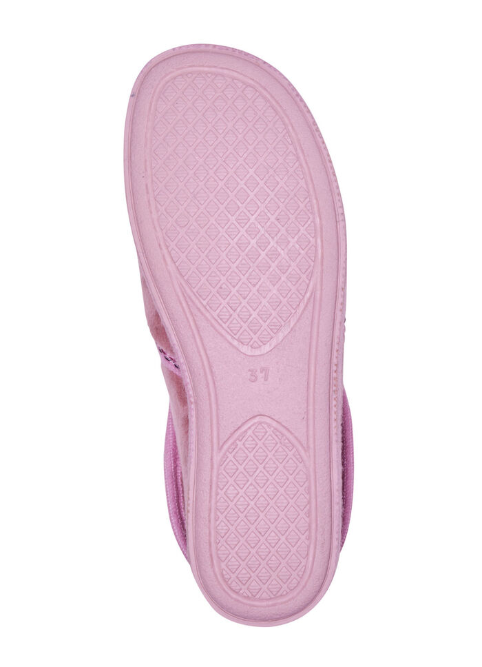 Laurina, warme Damen-Hausschuhe, mit Gummizug ROSA