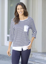 L&auml;ssiges Shirt mit Brusttasche 