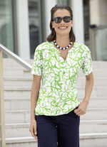 Tunika mit Stehkragen WEISS-GRÜN