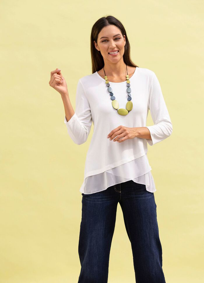 Shirt-Tunika mit Stufen-Volants 