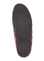 Klett-Hausschuh mit bunter Bl&uuml;ten-Stickerei 