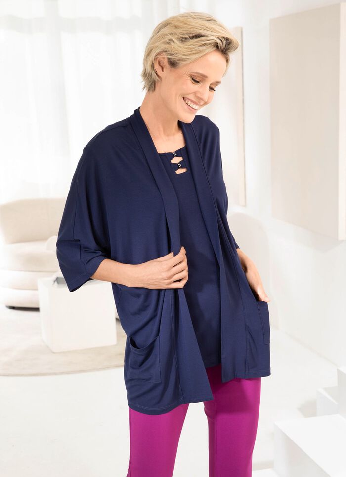 Shirtjacke mit aufgesetzten Taschen in 2 Farben MARINE