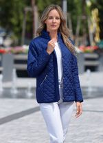 Funktionsjacke mit interessantem Stepp SAPHIRBLAU