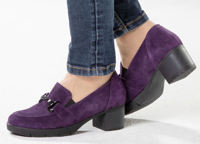 Waldl&auml;ufer, bequemer Damen-Trotteur, Weite H, mit herausnehmbarem Fu&szlig;bett LILA