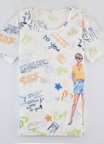 Pfiffiges Shirt in 2 Farben ECRU-BUNT