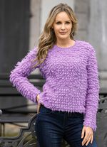 Pullover mit Effektgarn FLIEDER MELIERT