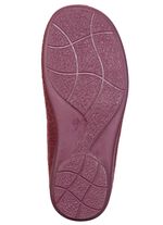 Laurina, klassiche Damen-Hausschuhe, mit herausnehmbarem Fu&szlig;bett BORDEAUX