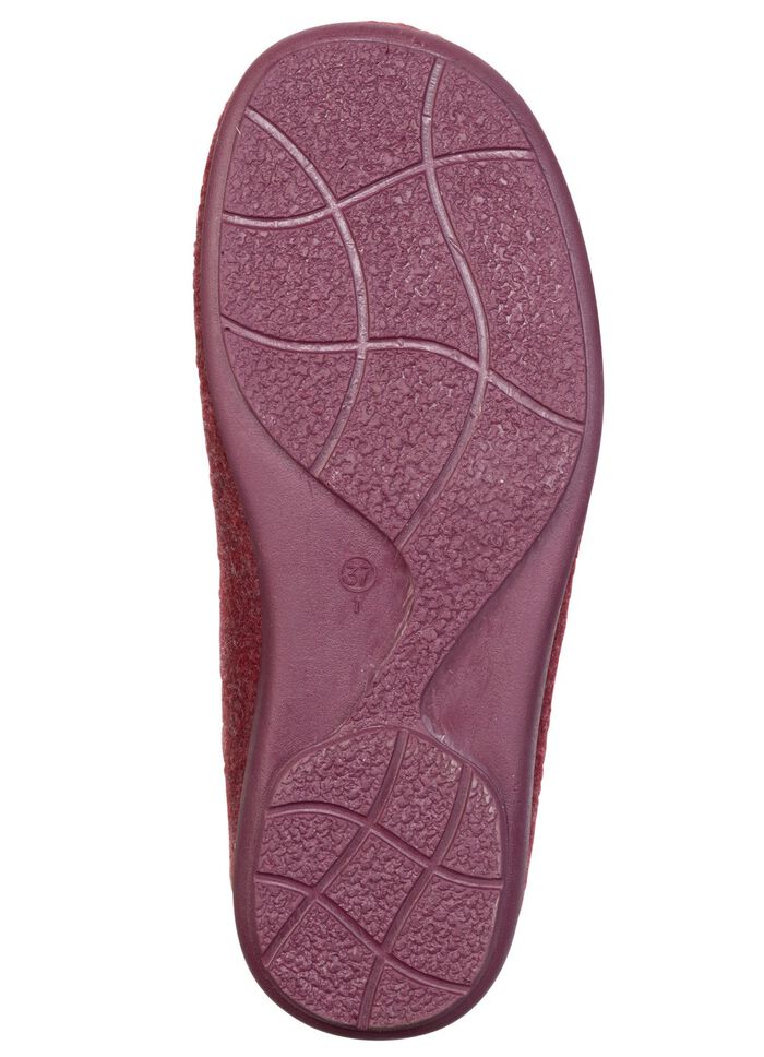 Laurina, klassiche Damen-Hausschuhe, mit herausnehmbarem Fu&szlig;bett BORDEAUX