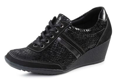 ELENA EDEN Schn&uuml;rschuh mit Nappaleder-Bes&auml;tzen 