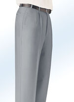 "Klaus Modelle"-Hose mit seitlichen Paspeltaschen SCHILFGRÜN MELIERT