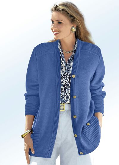 Strickjacke mit Schurwolle 