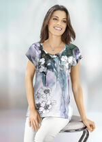 Shirt mit überschnittener Schulterpartie 