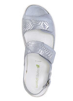 Waldläufer Sandale aus Nappa- und Nubukleder HELLBLAU-SILBER