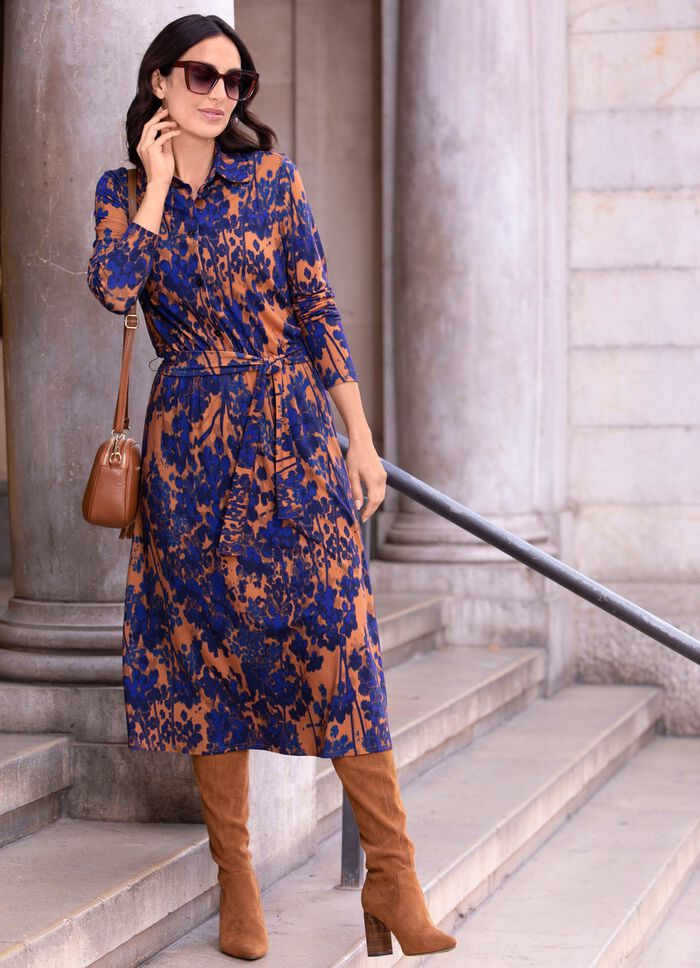 Kleid mit Bindeg&uuml;rtel 