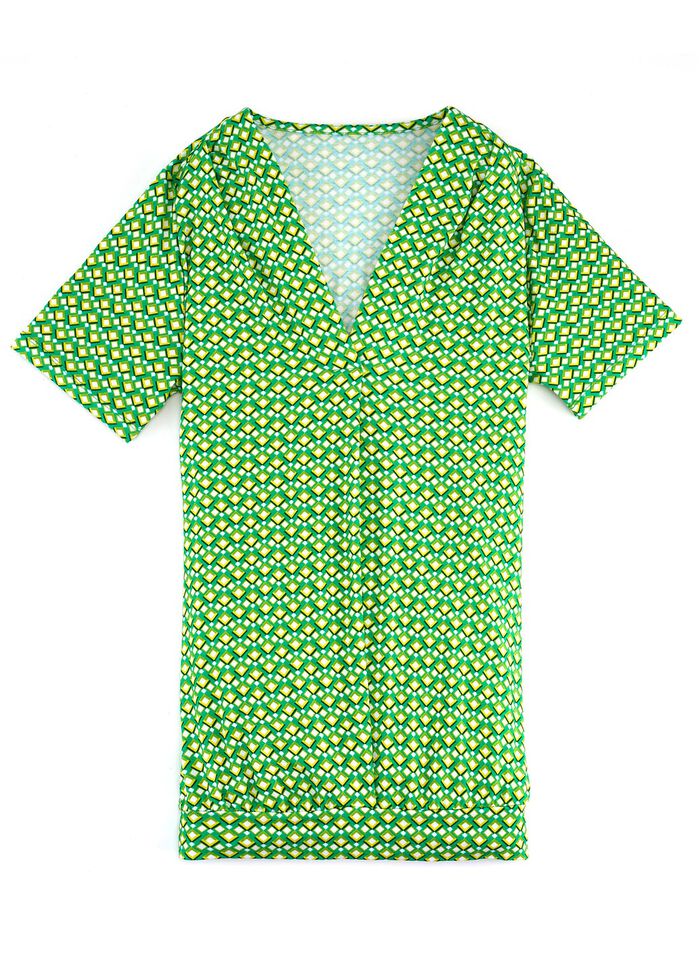 Shirt mit r&uuml;ckw&auml;rtiger Smokverarbeitung in 2 Farben 