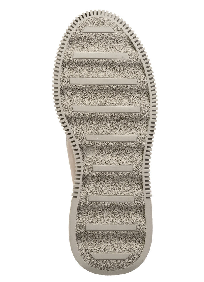 ELENA EDEN Schnür-Bootie aus weichem Nubukleder GRAU-TAUPE