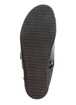 ELENA EDEN Sandale aus Nappaleder und krokogeprägtem Lackleder SCHWARZ