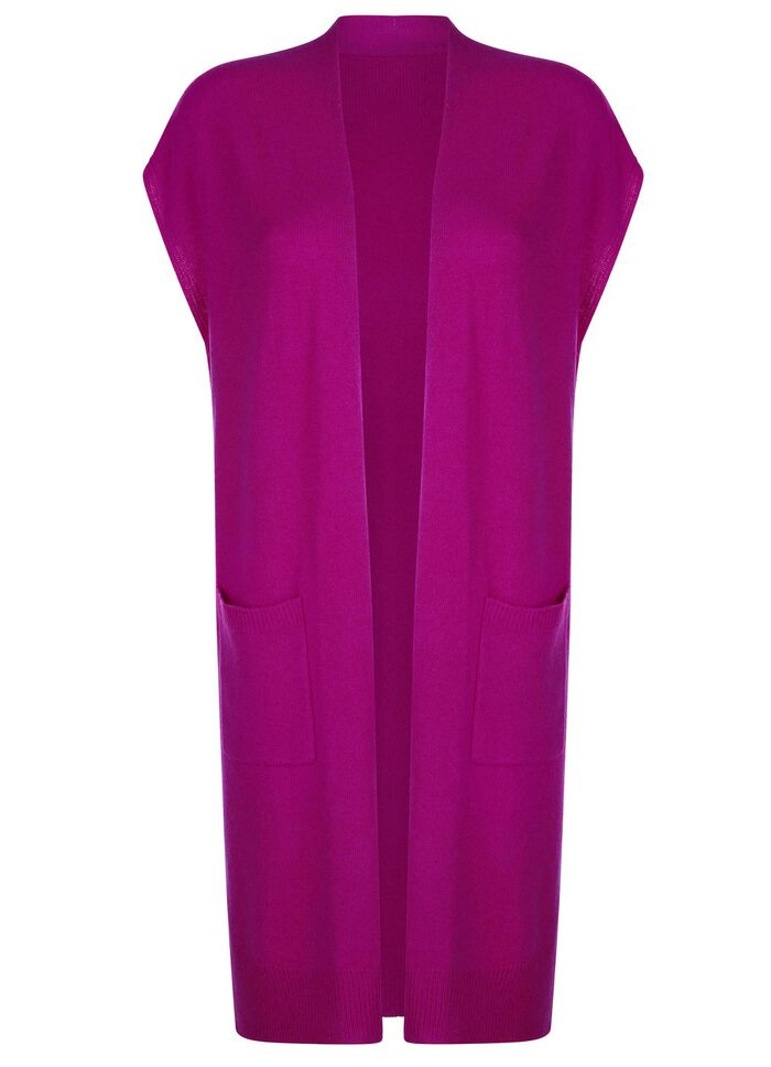 Long-Strickweste aus Kaschmir 