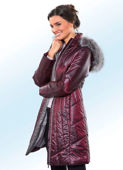 Kurzmantel mit abnehmbarer Kapuze 