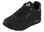 SKECHERS, bequeme Damen-Sneaker, mit sichtbarem Luftpolster SCHWARZ-GOLD