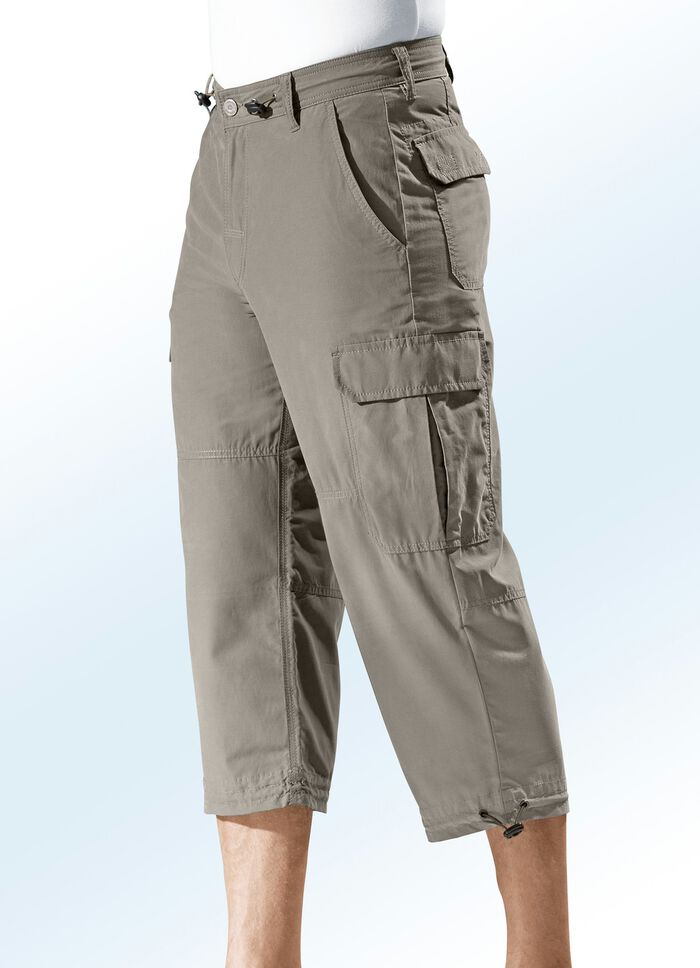 Long-Bermudas aus reiner Baumwolle in 4 Farben KHAKI
