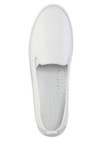 Gemini Slipper mit dezenter Knitter-Struktur WEISS