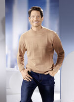 Pullover mit Strukturdessin in 3 Farben CAMEL
