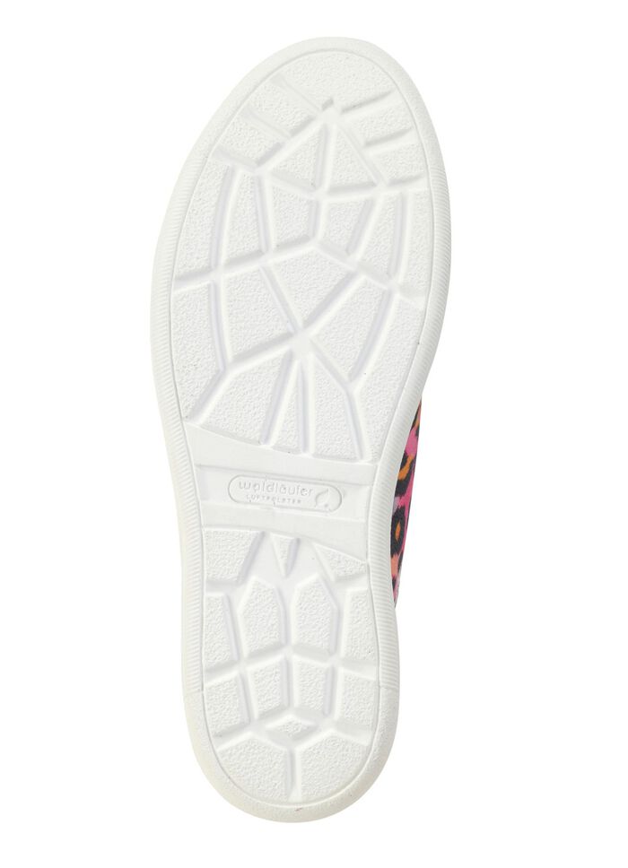Waldl&auml;ufer Sneaker mit Streuglitzer und Leo-Druck 