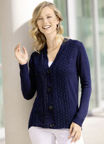 Strickjacke in Materialmix 