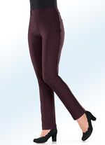 Hose mit kontrastfarbener Zierpaspel BROMBEER-SCHW.