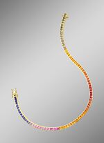 Hochwertiges Armband mit echten Safiren in Multicolor 