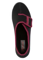 Klettschuh mit h&uuml;bscher Bord&uuml;re SCHWARZ-BORDEAUX