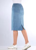 Rock in gerader Schnittf&uuml;hrung HELLBLAU