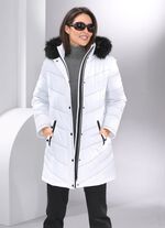 Longjacke mit abnehmbarer Kapuze 