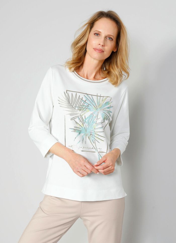 Sweatshirt mit floralem Druck-Motiv 