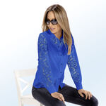 Bluse mit hübscher Spitze ROYALBLAU
