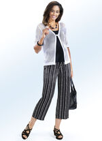 Strickjacke in Netzmuster WEISS