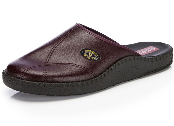 Klassische Herren-Pantoletten, mit anatomisch geformtem Fußbett BORDEAUX