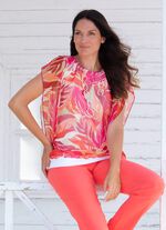 Poncho-Tunika mit eingearbeitetem Top 